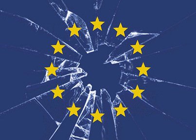 Union Europea bandera rota