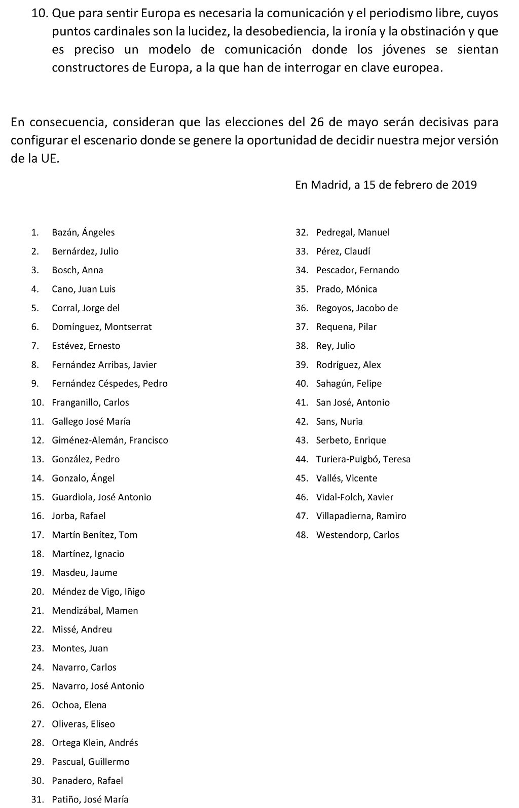 Manifiesto Madariaga 20192