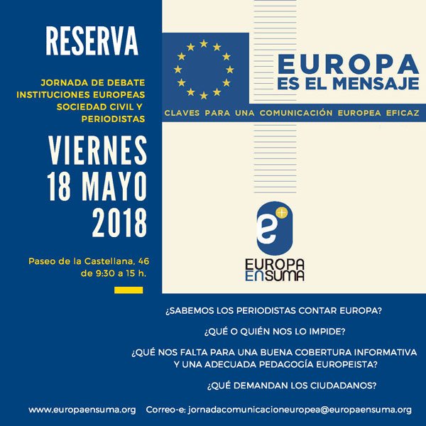 Reserva Jornada Comunicacion Europea 