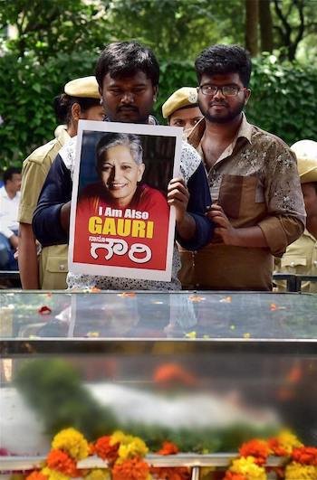 gauri lankesh protestas
